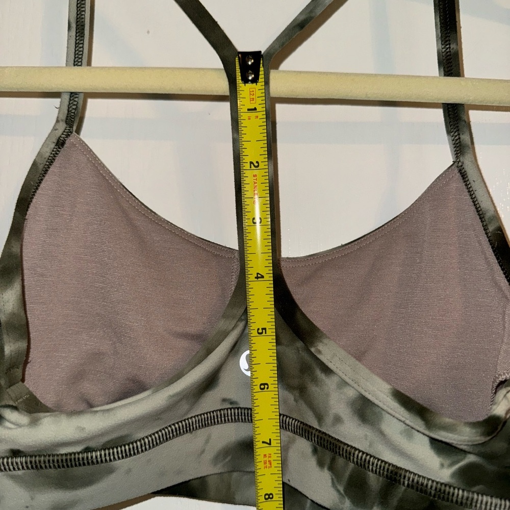 Lululemon Flow Y Lululemon Army Green Tie Dye Top Size 32A - Picture 8 of 9
